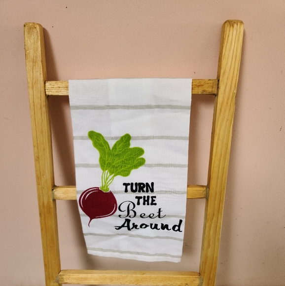 Rustic Tea Towel Ladder Display - Picture 2 of 4